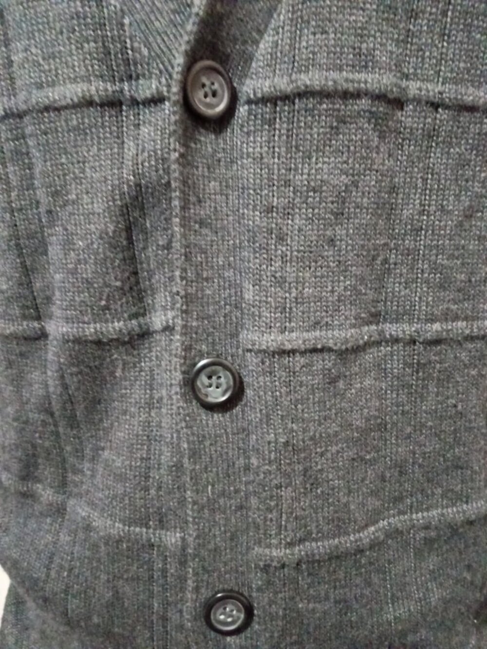 Vintage Oscar de la Renta Women's Gray Knit Cardigan Sweater Sz XL - Picture 3 of 10
